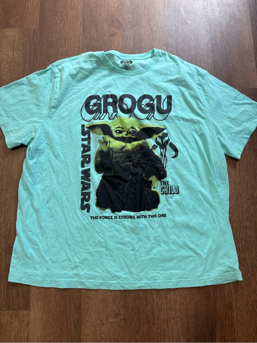 Star Wars Grogu Yoda Men's T-Shirt Clothing Teal Size 3X